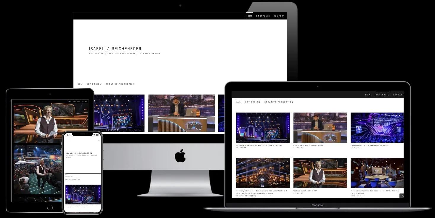 Screenshot der Website von Bella Reicheneder