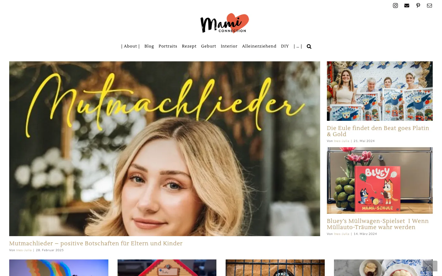 Screenshot der Website von Mami-Connection
