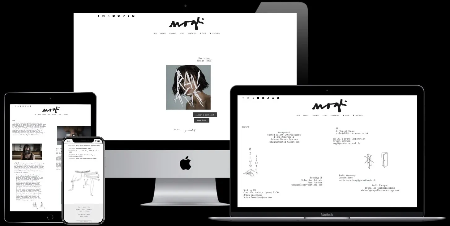 Screenshot der Website von Mogli